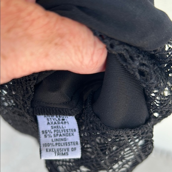 Chic Black Dress with Lace Trim by Sangria Size 10 - Picture 5 of 6